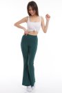 Kadın Fitilli İspanyol Paça Yüksek Bel Likralı Yeşil Tayt Pantolon